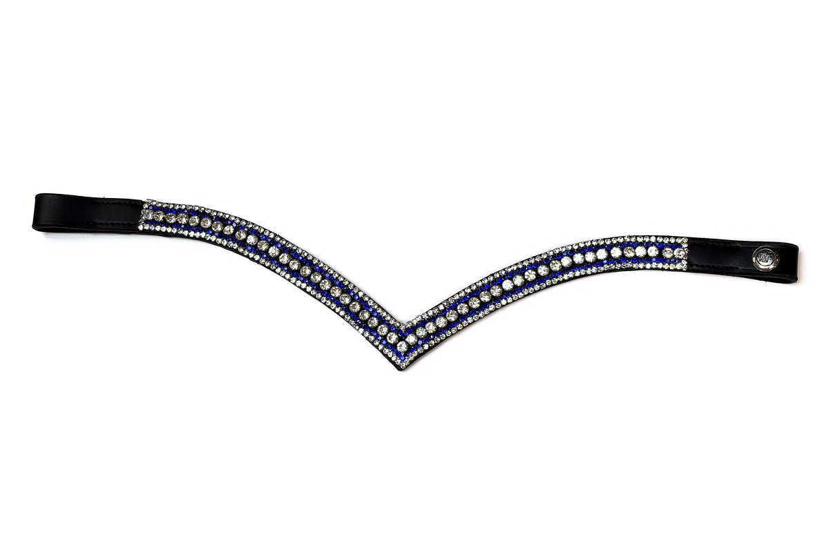 Frontal Gamin, cuir noir, vue à plat