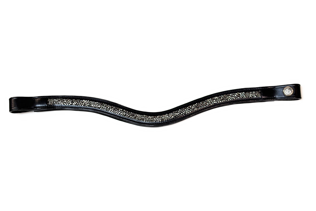 Frontal Artémis, cuir noir, vue à plat